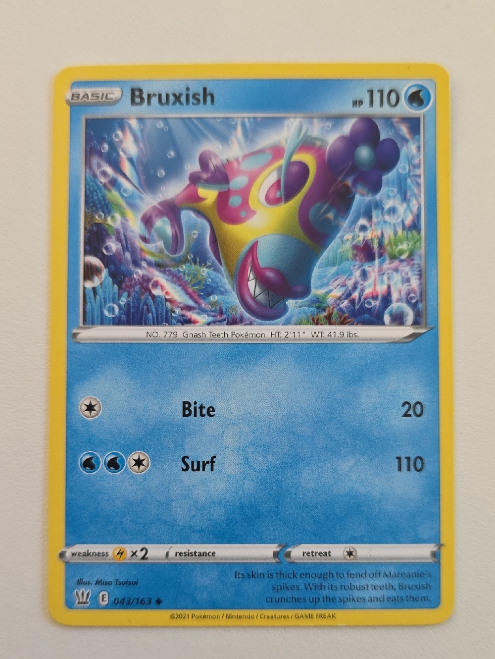 Pokemon Bruxish Trading Card